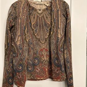 Etro Paisley Long Sleeve Top